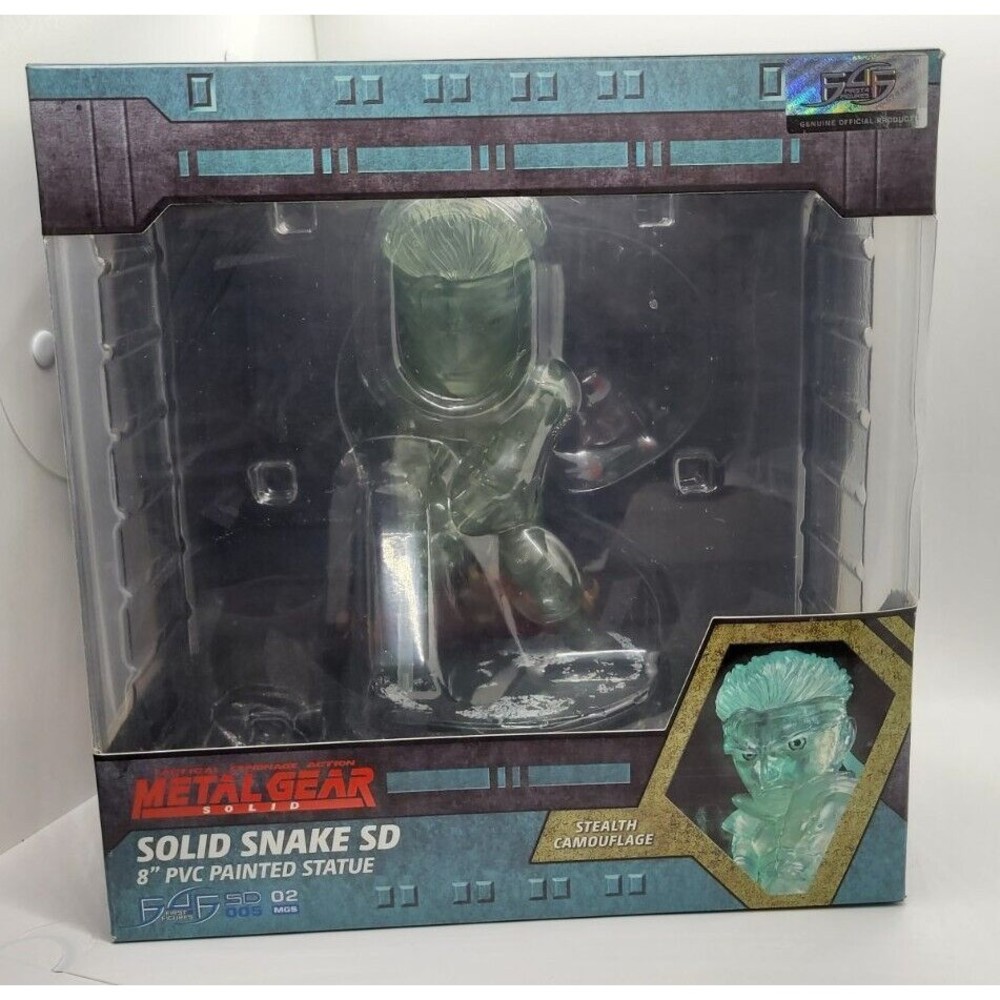 Metal Gear Solid Snake Clear Stealth Camouflage MGS 02 8" PVC Painted Statue F4F